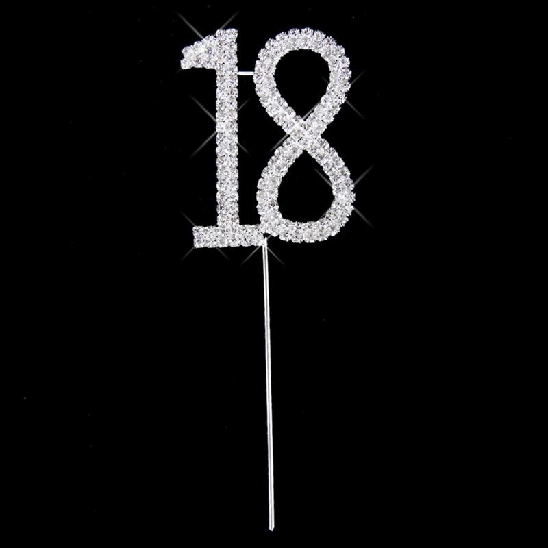 Crystal 18th Anniversary & Birthday Cake Topper by HitMyNeed