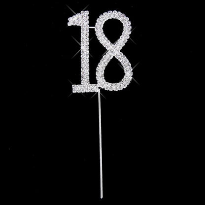 Crystal 18th Anniversary & Birthday Cake Topper by HitMyNeed