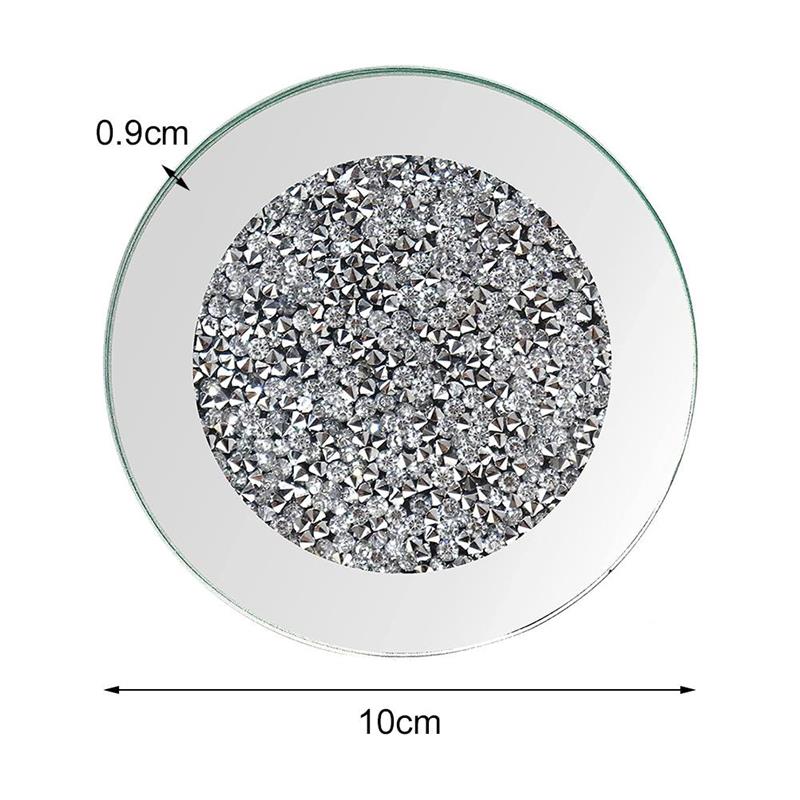 Crystal Glass Mirrored Coasters Set of 4 by HitMyNeed