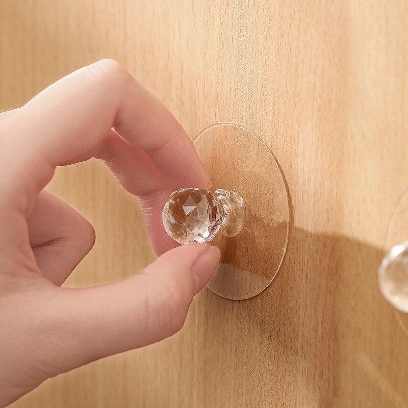 Crystal Self-Adhesive Cabinet Knobs (Set of 4) by HitMyNeed