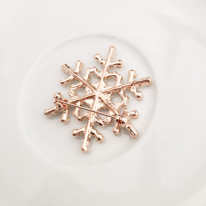 Crystal Snowflake Brooch Pin with Studded Crystals by HitMyNeed