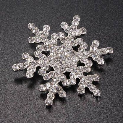 Crystal Snowflake Brooch Pin with Studded Crystals by HitMyNeed