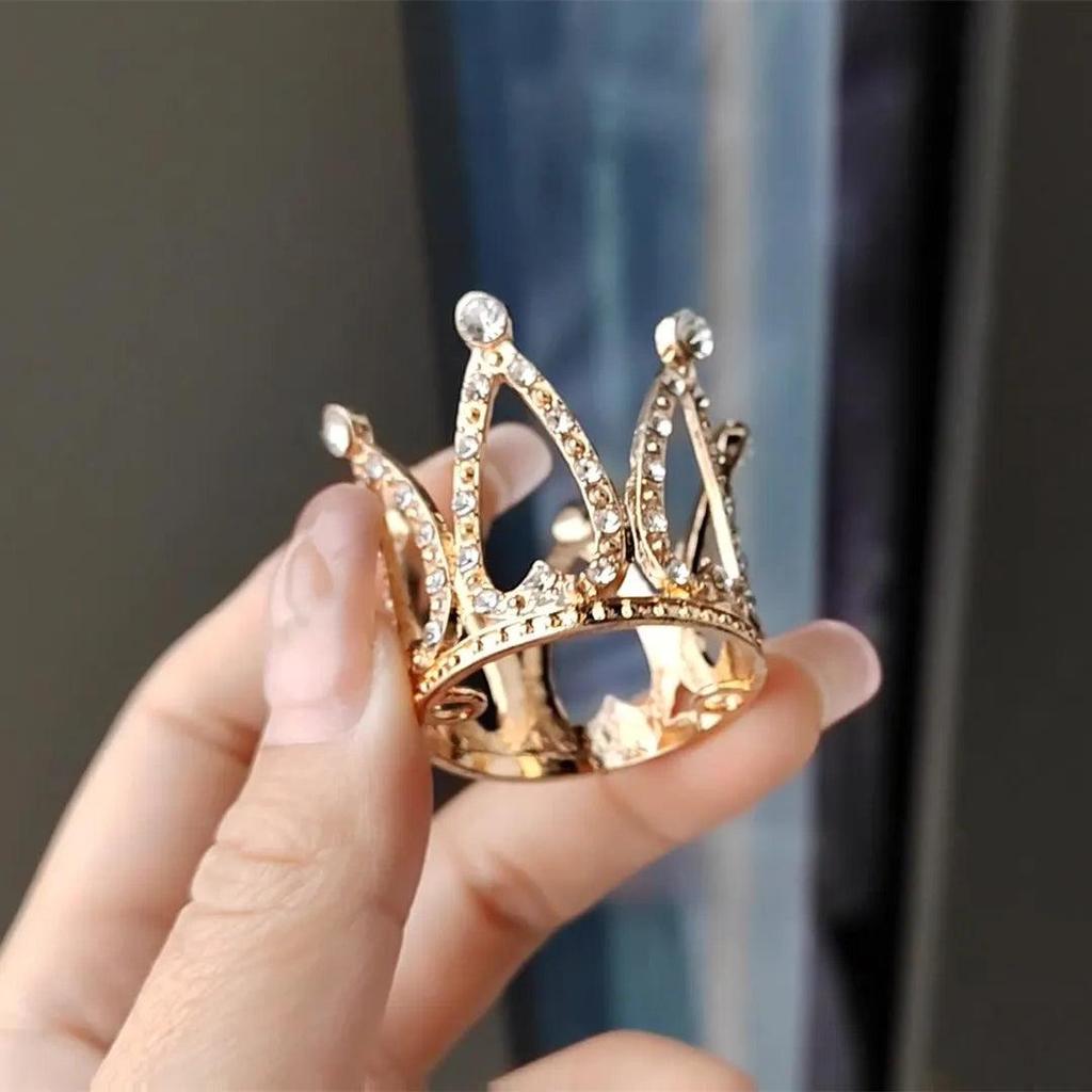 Crystal Studded Mini Crown Cake Topper by HitMyNeed