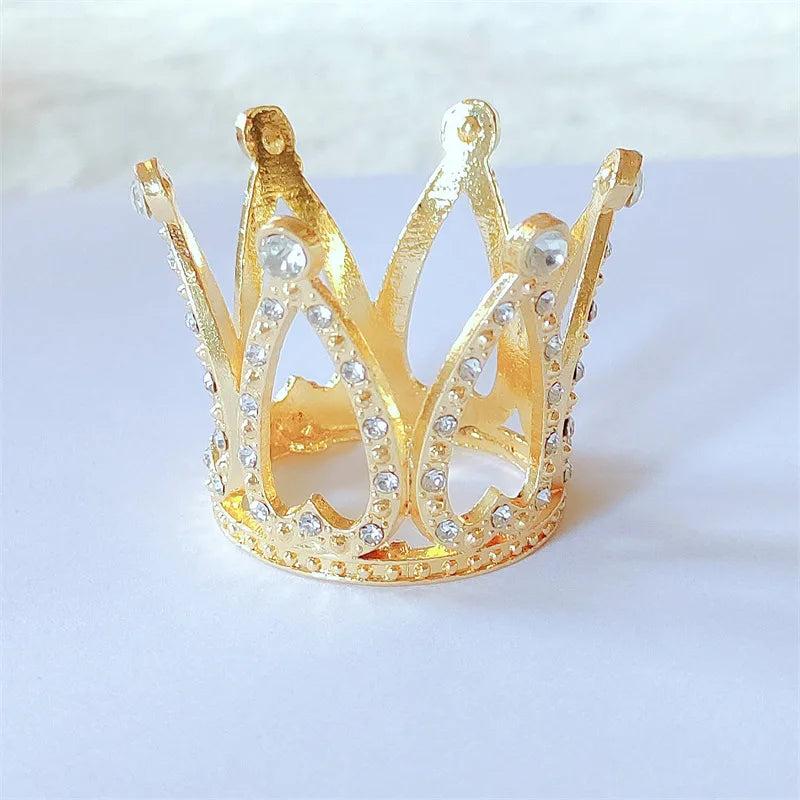 Crystal Studded Mini Crown Cake Topper by HitMyNeed