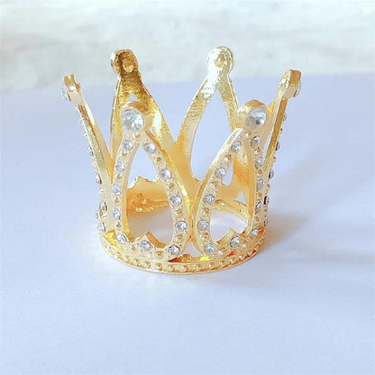 Crystal Studded Mini Crown Cake Topper by HitMyNeed