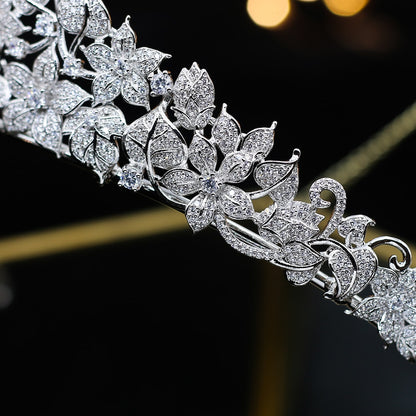 Cubic Zirconia Tiara Headband Wedding Hairpiece by HitMyNeed