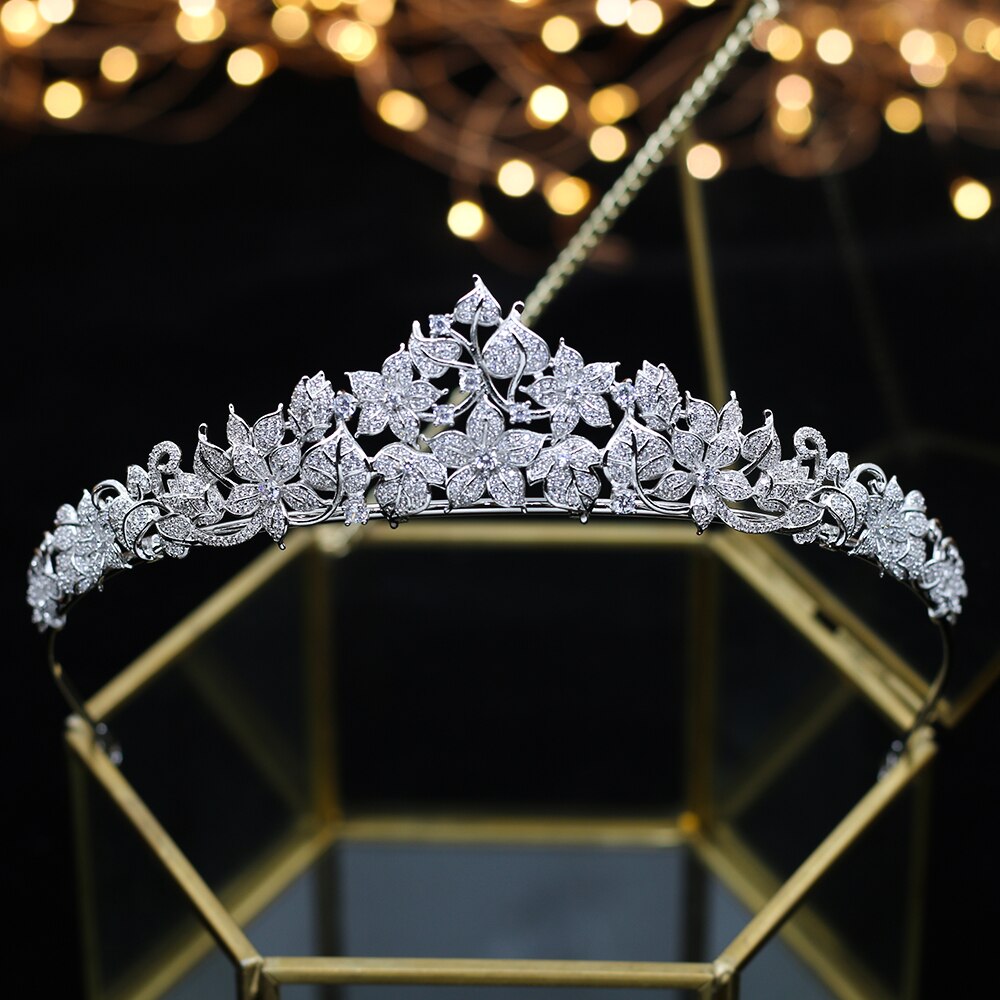 Cubic Zirconia Tiara Headband Wedding Hairpiece by HitMyNeed