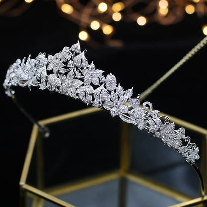 Cubic Zirconia Tiara Headband Wedding Hairpiece by HitMyNeed