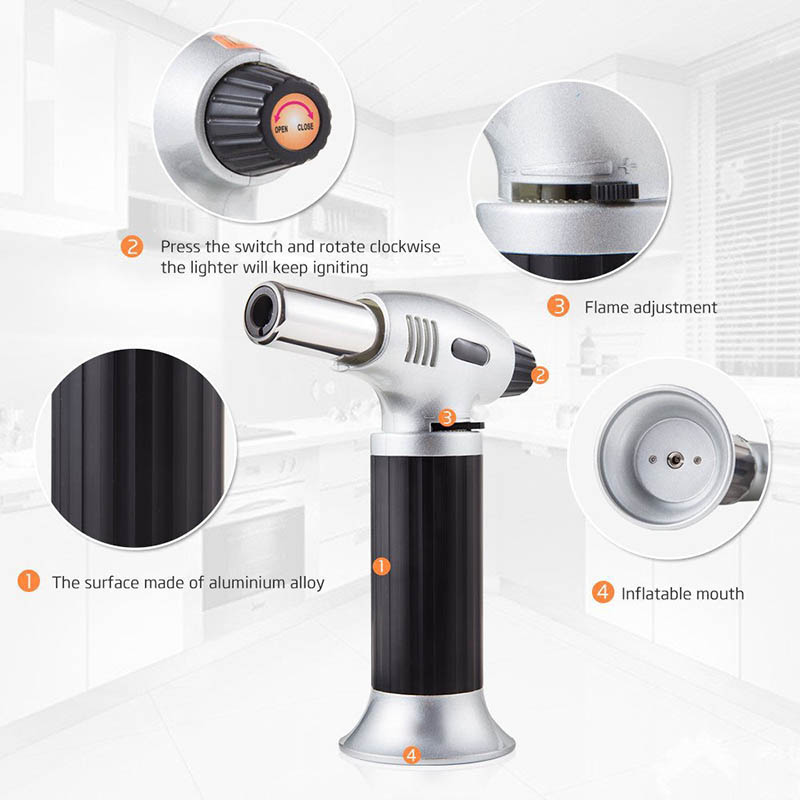 Culinary Blow Torch with Safety Lock, 1300°C Flame by HitMyNeed