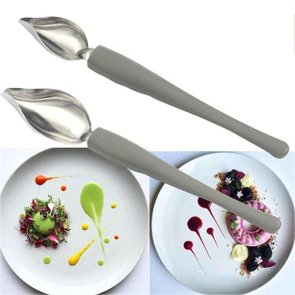 Culinary Sauce Spoons Set for Plate Decorating (2pcs) by HitMyNeed