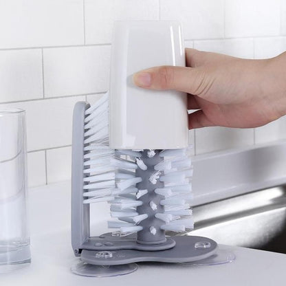 Cup Cleaner for Sink with 360° Brush and Suction Base by HitMyNeed