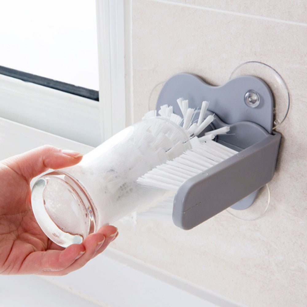 Cup Cleaner for Sink with 360° Brush and Suction Base by HitMyNeed