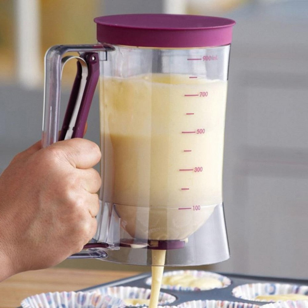 Cupcake Batter Dispenser with Measuring Cup 900ml by HitMyNeed