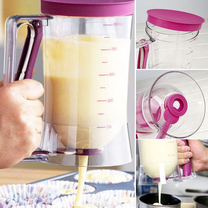 Cupcake Batter Dispenser with Measuring Cup 900ml by HitMyNeed