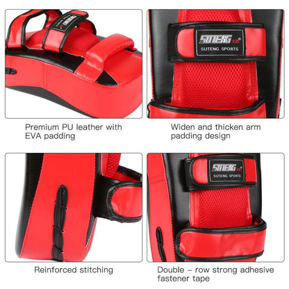 Curved Boxing Punch Pad with Forearm Support by HitMyNeed