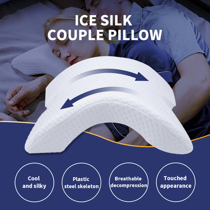 Curved Memory Foam Spooning Pillow for Couples by HitMyNeed