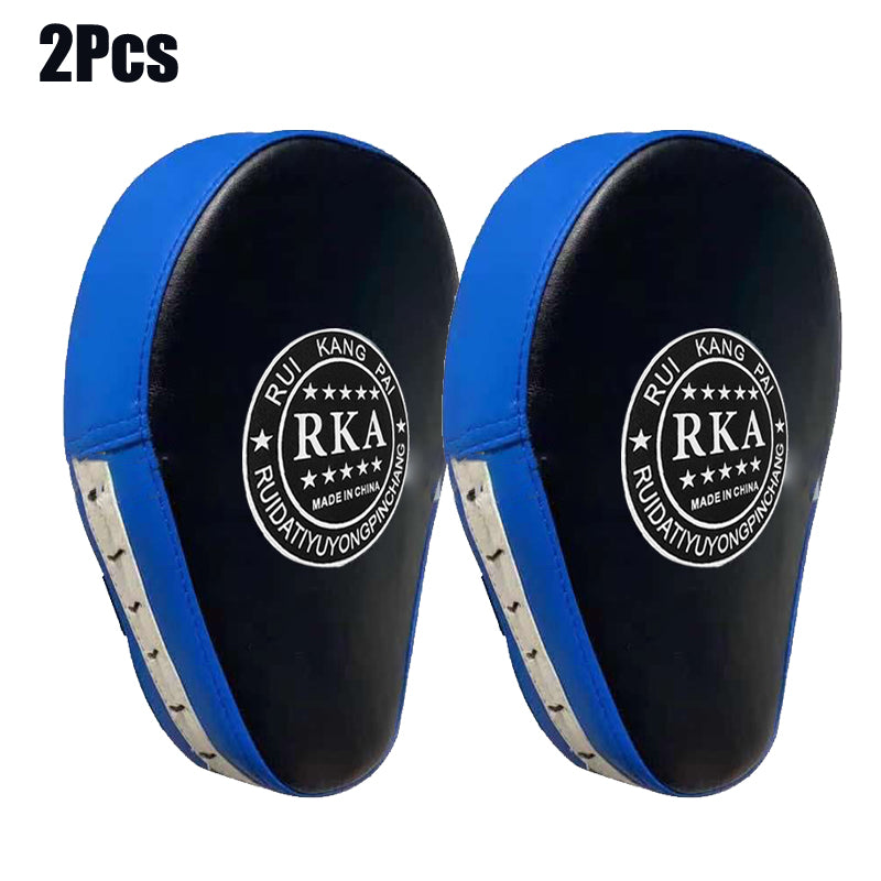 Curved Muay Thai Boxing Focus Mitt with 5-Finger Grip 2-pcs-blue by HitMyNeed