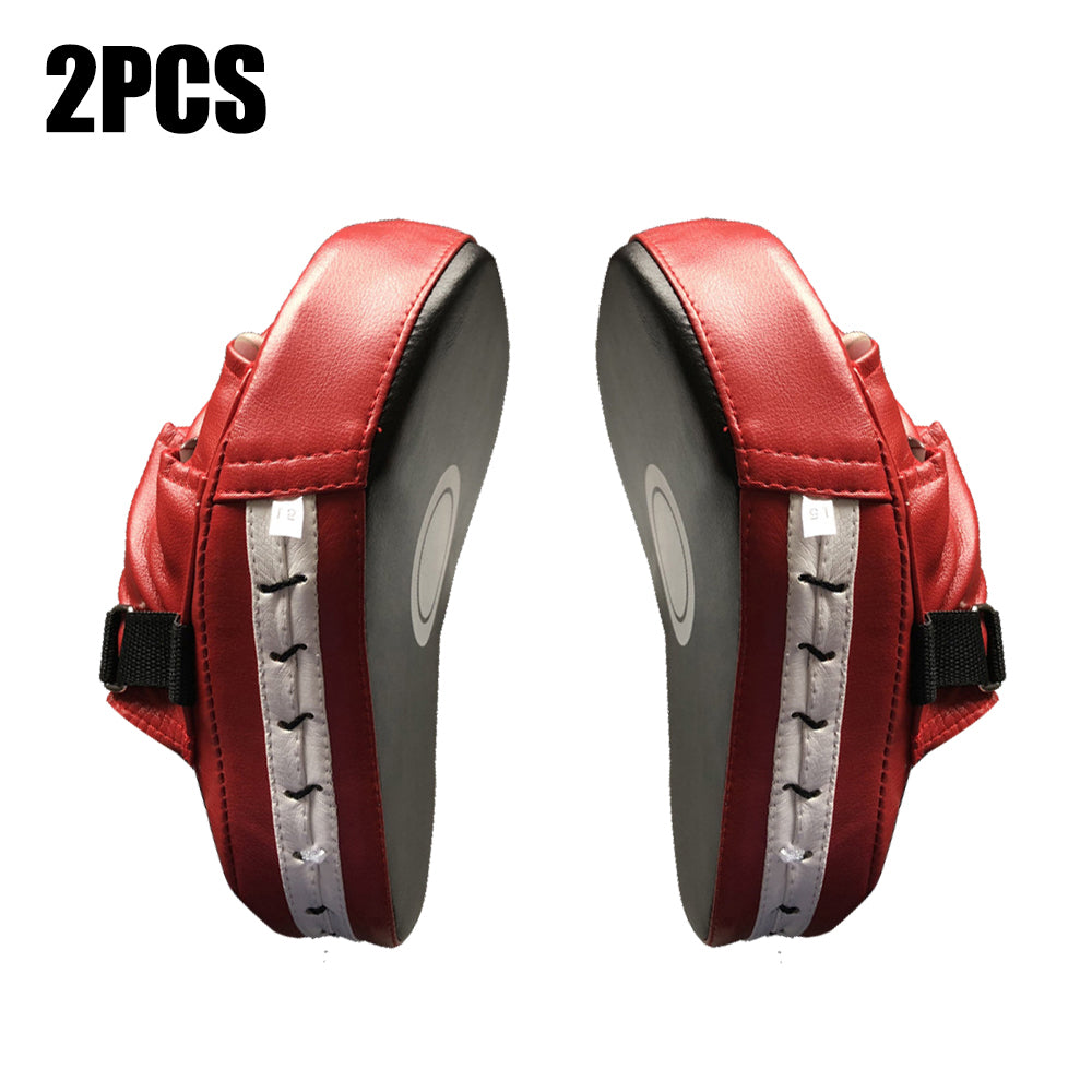 Curved Muay Thai Boxing Focus Mitt with 5-Finger Grip 2pcs-red by HitMyNeed