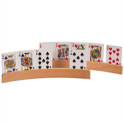 Curved Wooden Playing Card Holder Rack by HitMyNeed