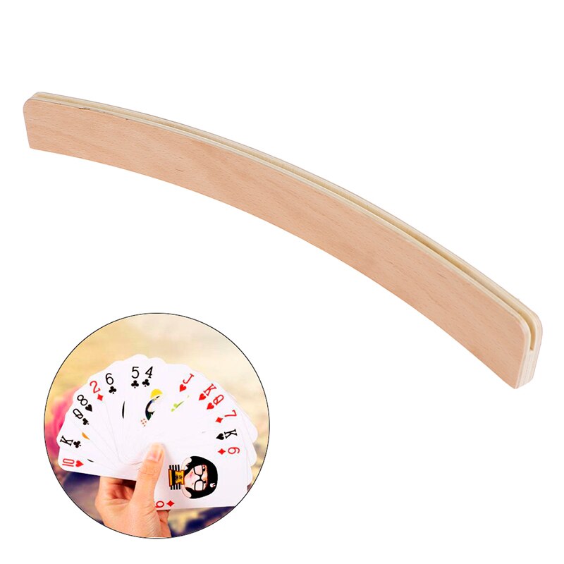 Curved Wooden Playing Cards Holder Stand by HitMyNeed