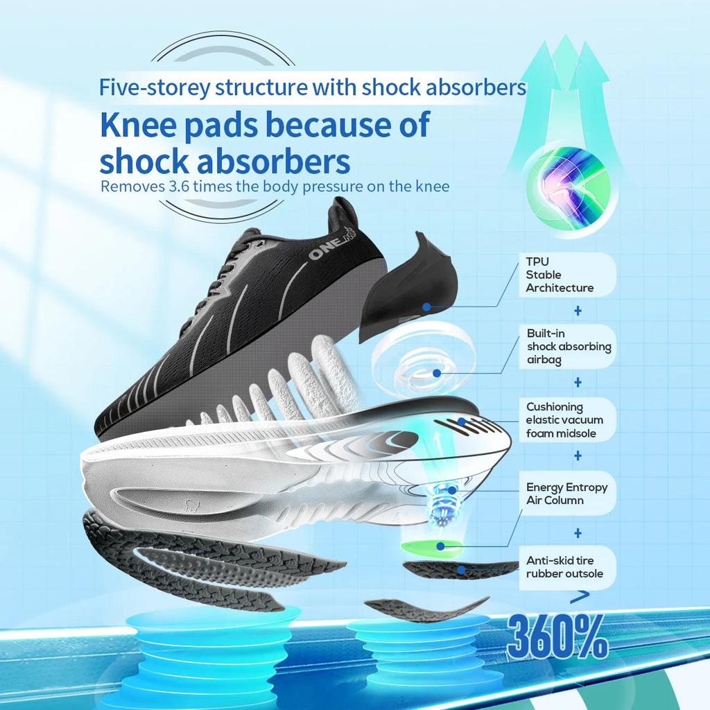 Cushioned Non-Slip Running Shoes for Heavy Runners by HitMyNeed