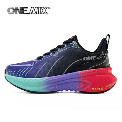 Cushioned Non-Slip Running Shoes for Heavy Runners black-violet 41.0 by HitMyNeed