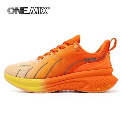 Cushioned Non-Slip Running Shoes for Heavy Runners orange 37.0 by HitMyNeed