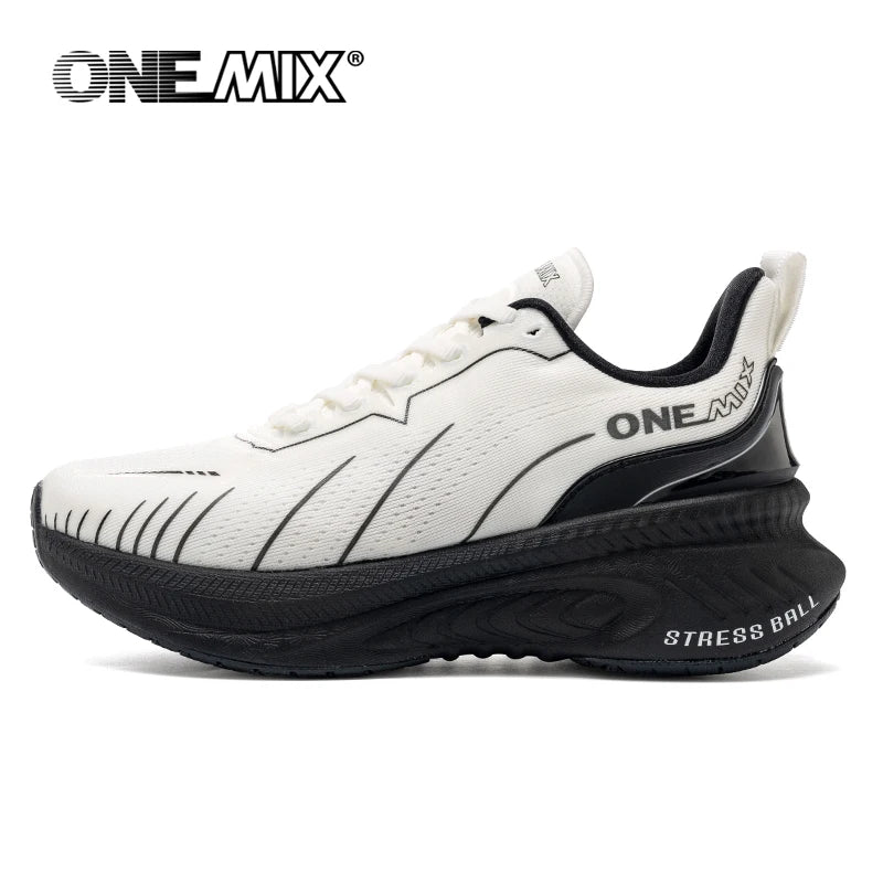 Cushioned Non-Slip Running Shoes for Heavy Runners panda-white 47.0 by HitMyNeed