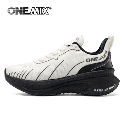 Cushioned Non-Slip Running Shoes for Heavy Runners panda-white 47.0 by HitMyNeed