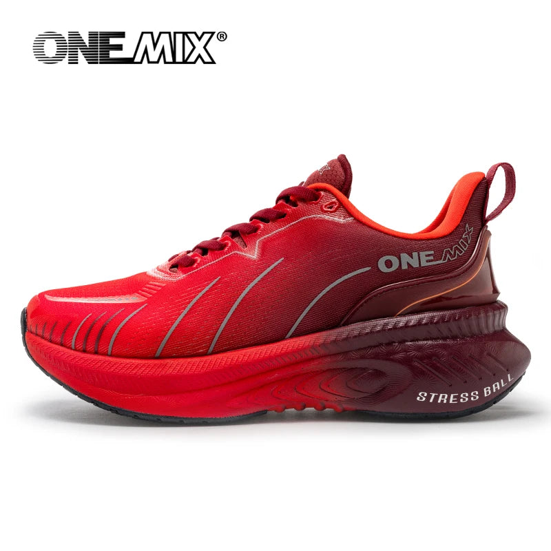 Cushioned Non-Slip Running Shoes for Heavy Runners red 36.0 by HitMyNeed