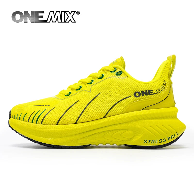 Cushioned Non-Slip Running Shoes for Heavy Runners yellow 37.0 by HitMyNeed