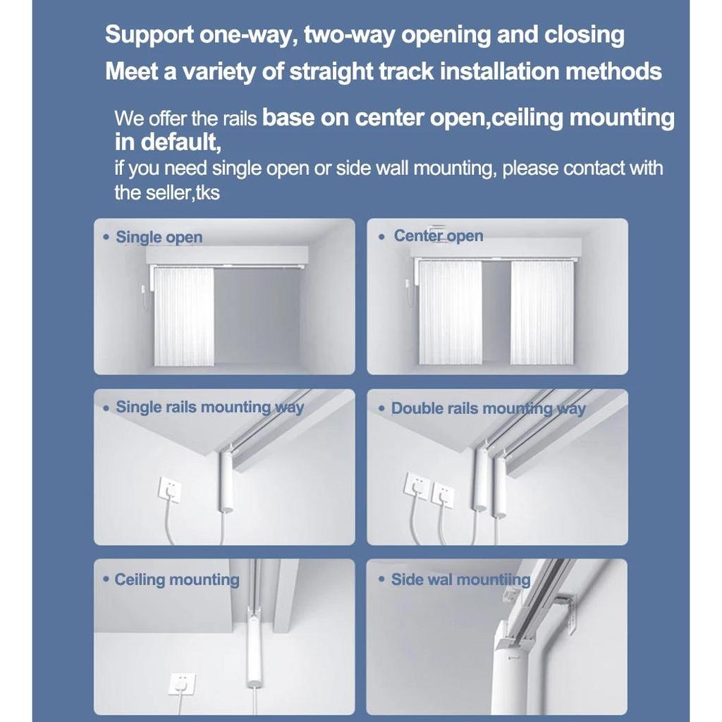 Custom Quiet Smart Curtain Track for Zigbee Motors by HitMyNeed