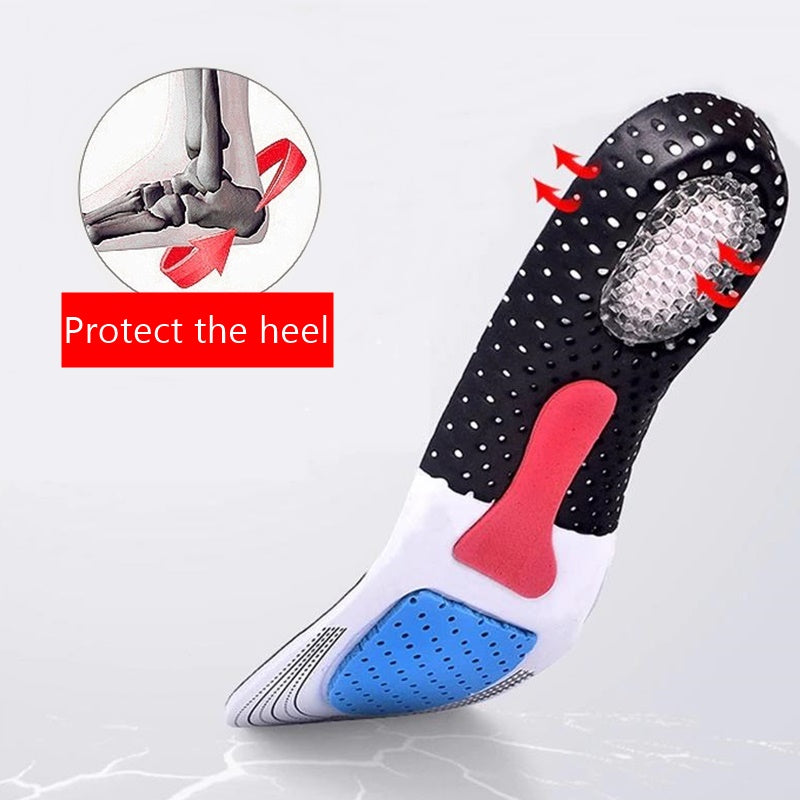 Cut-to-Fit Silicone Sport Insoles with Arch Support by HitMyNeed