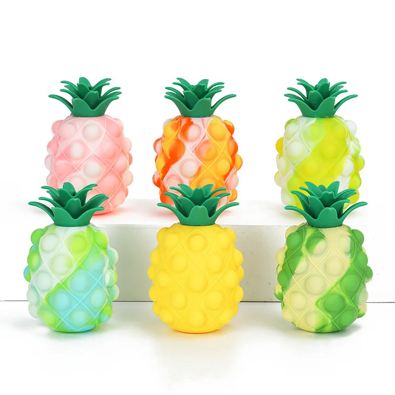 Cute 3D Pineapple Silicone Stress Toy by HitMyNeed