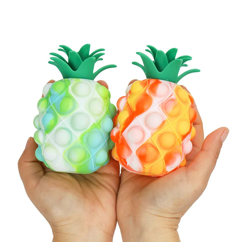 Cute 3D Pineapple Silicone Stress Toy by HitMyNeed