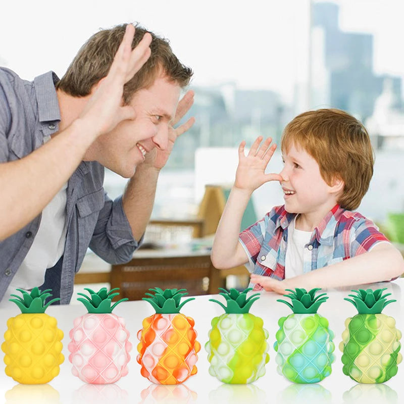 Cute 3D Pineapple Silicone Stress Toy by HitMyNeed