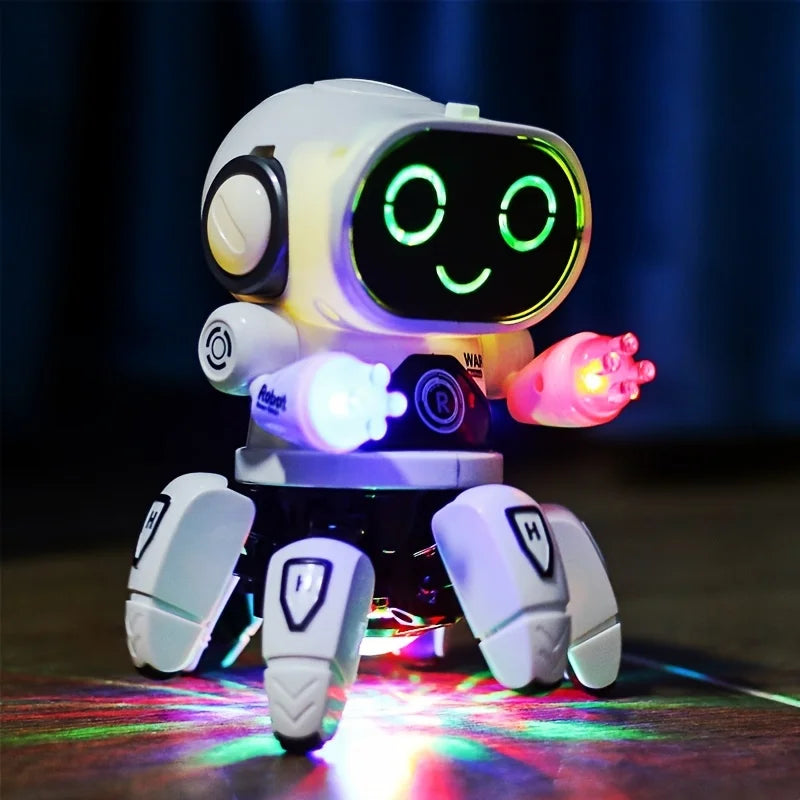Cute 6-Claw LED Musical Dancing Robot Toy for Kids by HitMyNeed