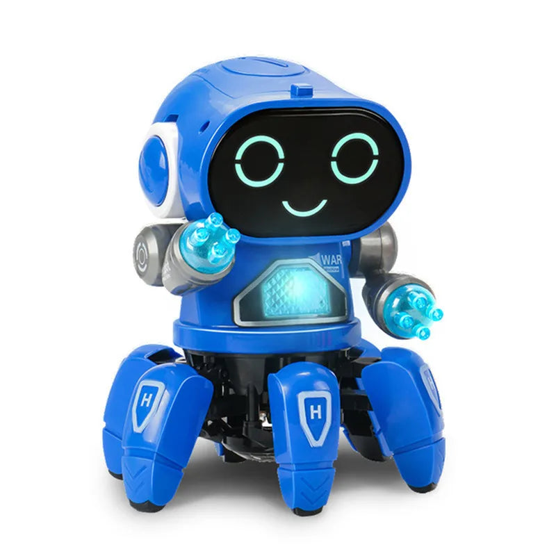 Cute 6-Claw LED Musical Dancing Robot Toy for Kids by HitMyNeed