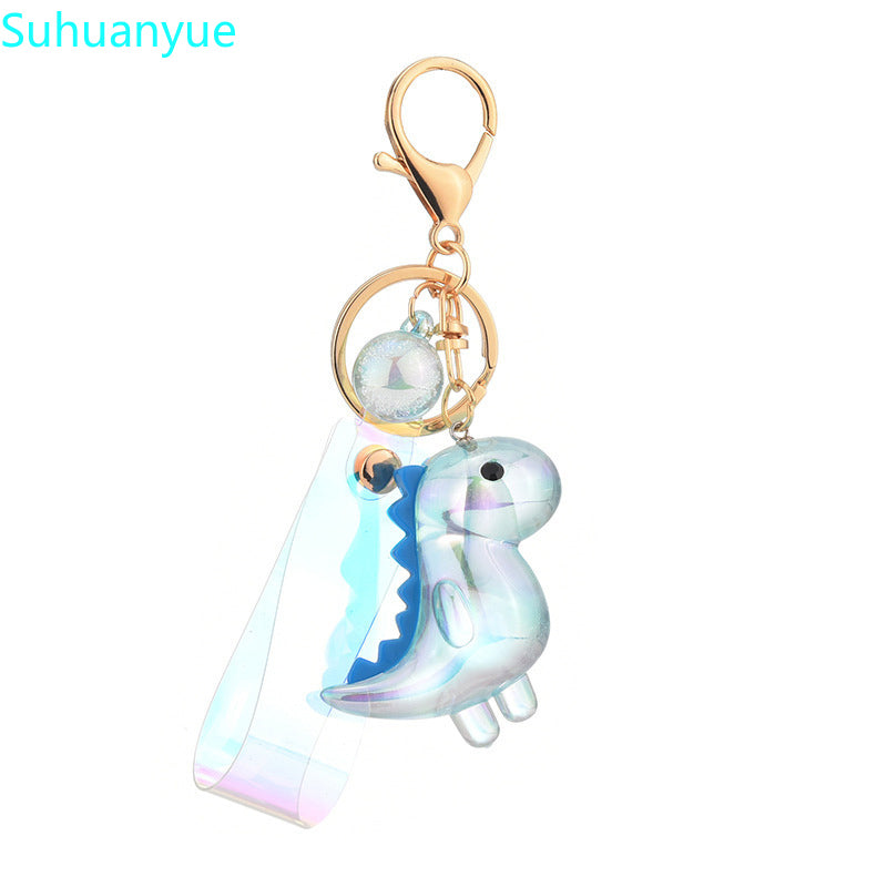Cute Acrylic Dinosaur Keychain with Lanyard by HitMyNeed