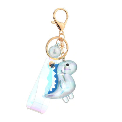 Cute Acrylic Dinosaur Keychain with Lanyard by HitMyNeed