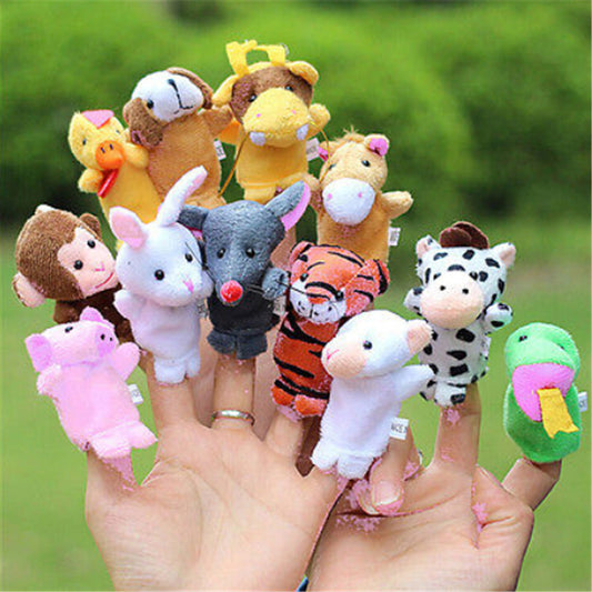 Cute Animal Finger Puppets Plush Toy Set by HitMyNeed