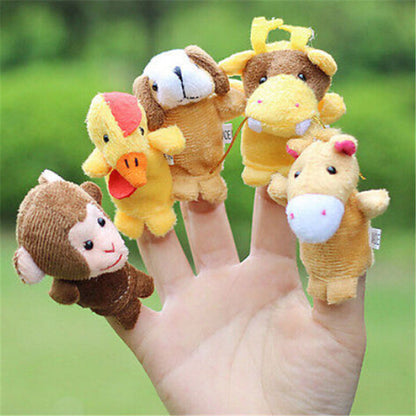 Cute Animal Finger Puppets Plush Toy Set by HitMyNeed