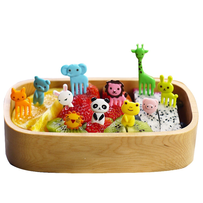 Cute Animal Fruit Fork Picks for Kids, 10-Pack by HitMyNeed