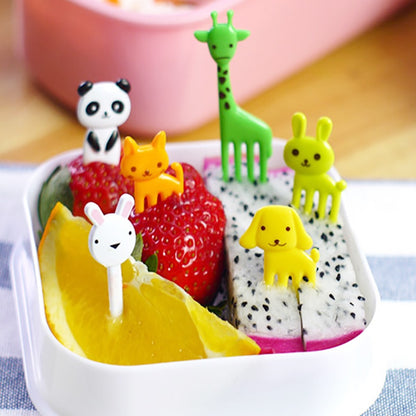 Cute Animal Fruit Fork Picks for Kids, 10-Pack by HitMyNeed