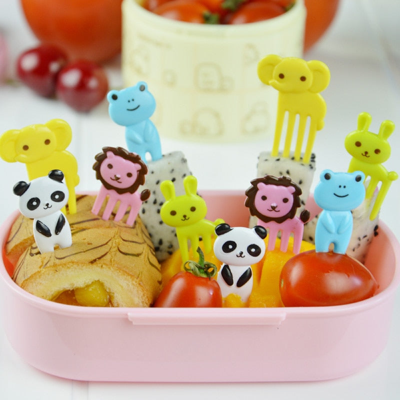 Cute Animal Fruit Fork Picks for Kids, 10-Pack by HitMyNeed