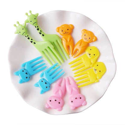Cute Animal Fruit Fork Picks for Kids, 10-Pack by HitMyNeed
