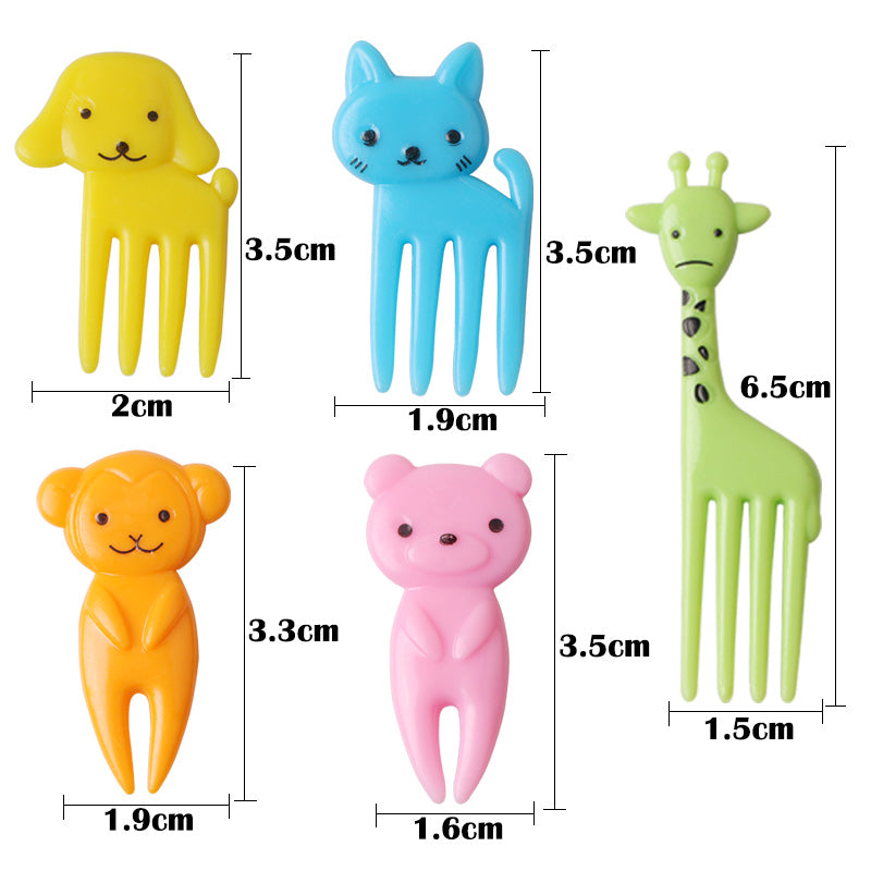 Cute Animal Fruit Fork Picks for Kids, 10-Pack by HitMyNeed