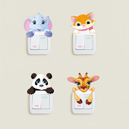 Cute Animal Light Switch Wall Decal Sticker by HitMyNeed