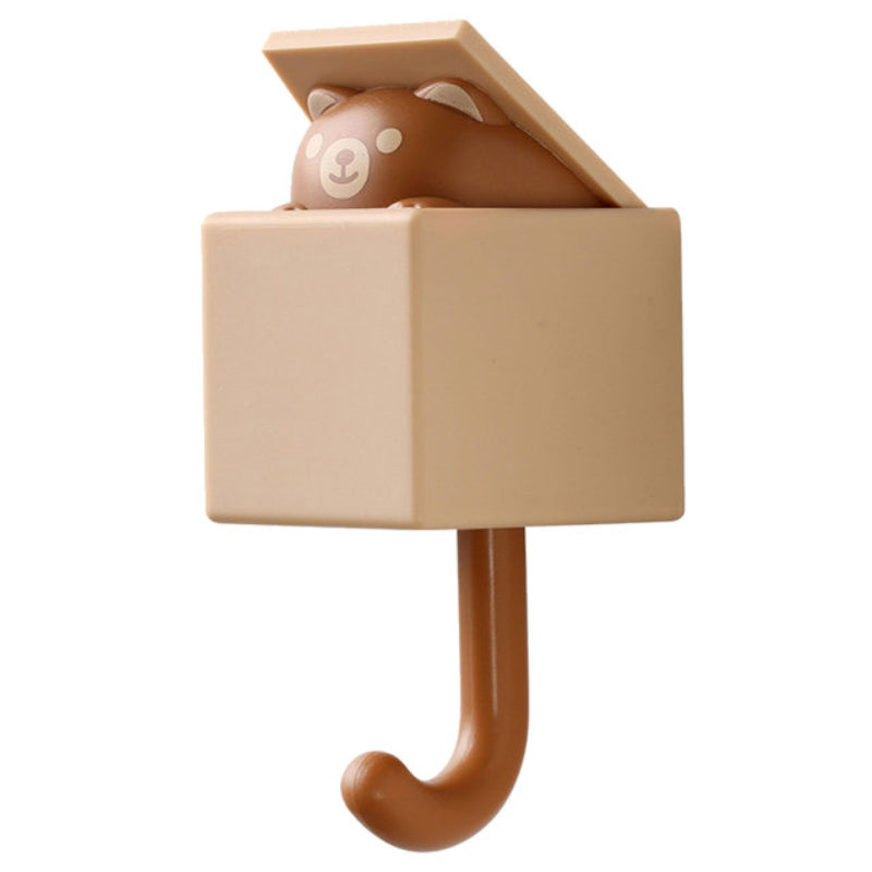 Cute Animal Wall Key Holder with Hidden Hook little-brown-bear by HitMyNeed