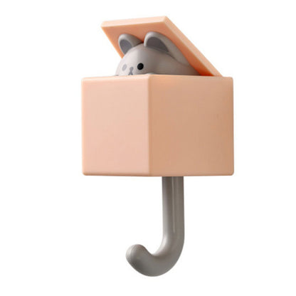 Cute Animal Wall Key Holder with Hidden Hook orange-rat by HitMyNeed